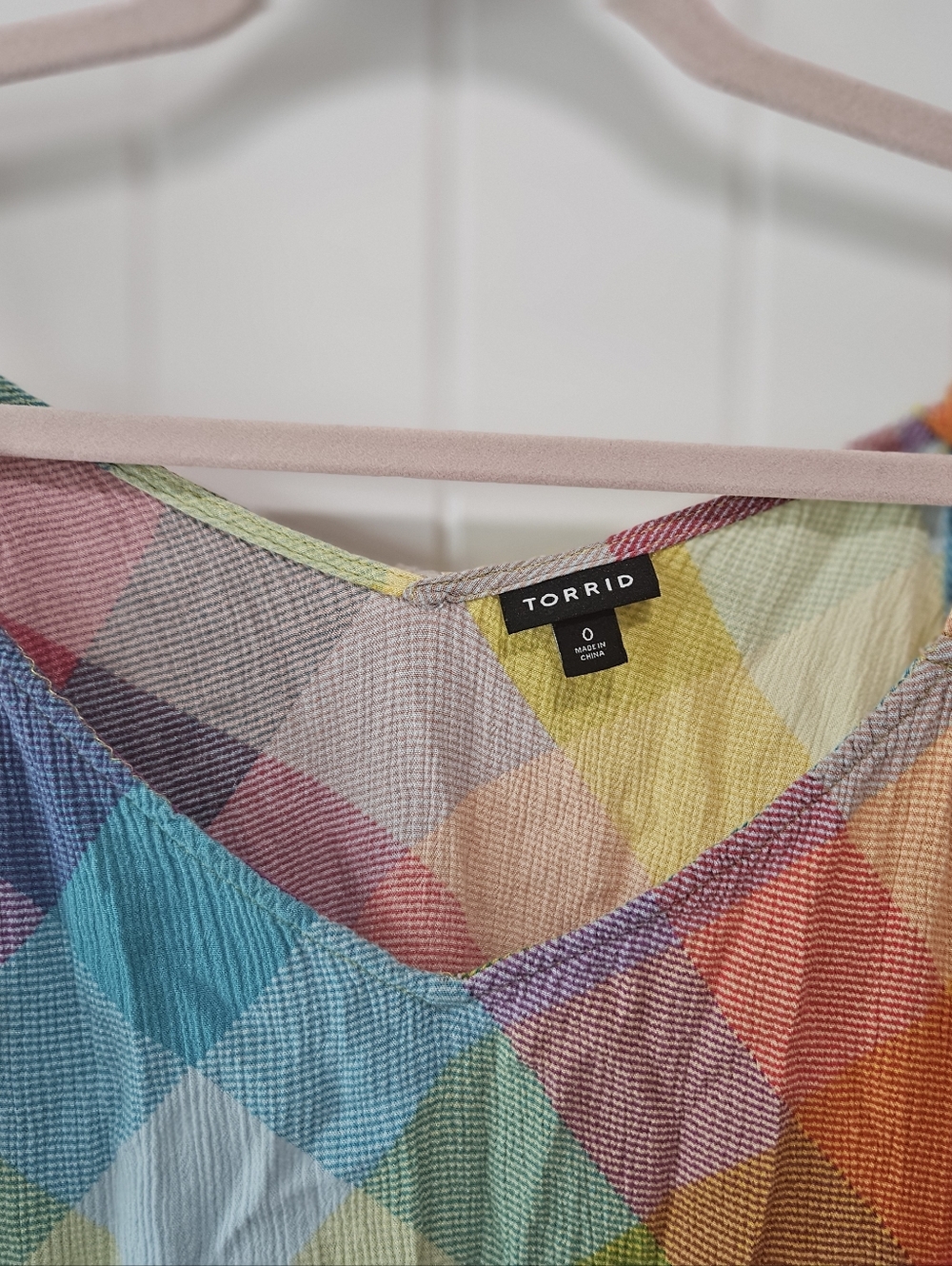 Torrid Rainbow Plaid Cami Tank Top 🌈🌈🌈🌈 - Picture 3 of 6